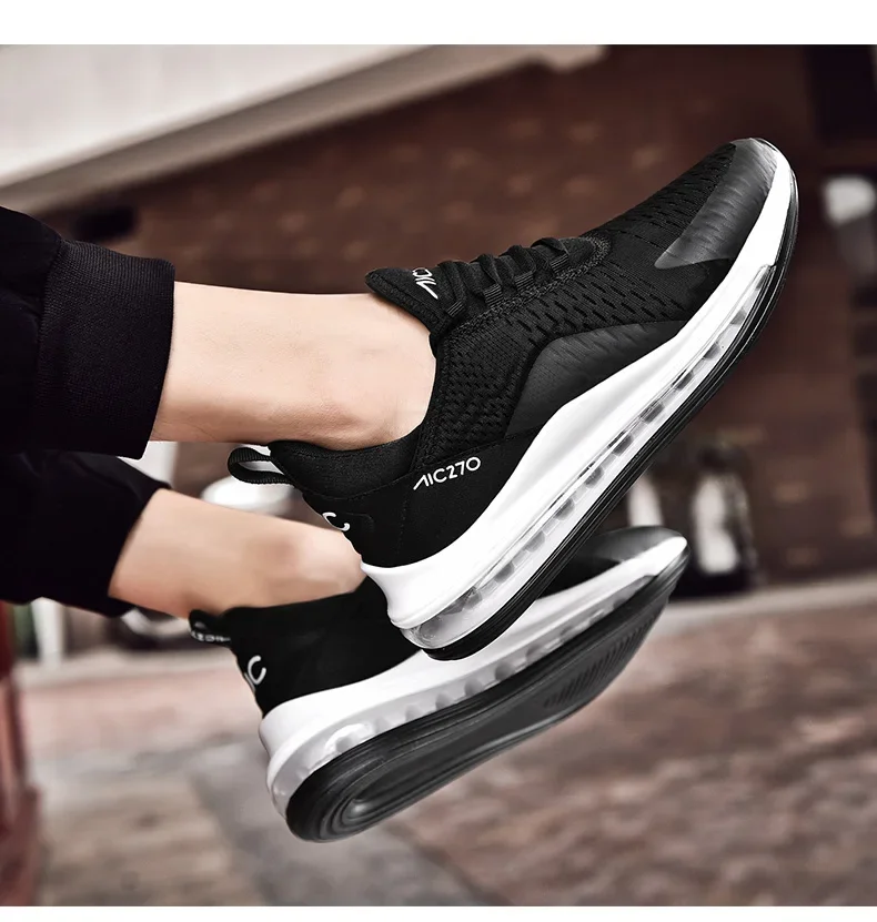 Men Air Cushion Casual Sneakers Summer Breathable Mesh Shock Absorbing Sports Shoes Non Slip Wear ResistantAthletic Footwear