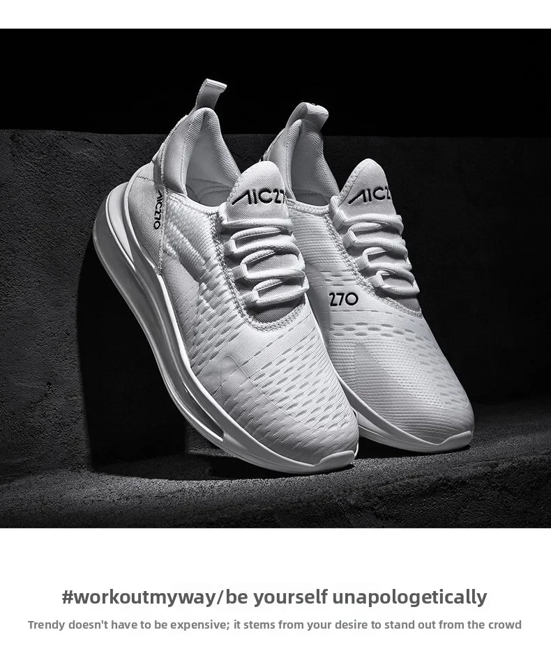 Men Air Cushion Casual Sneakers Summer Breathable Mesh Shock Absorbing Sports Shoes Non Slip Wear ResistantAthletic Footwear