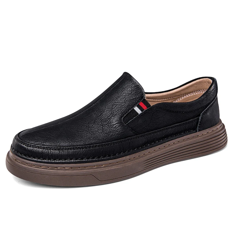 Spring Outdoor Oxford Shoes Comfortable Massage Soles Casual Shoes Men's Loafers High Quality Flat Sole Genuine Leather Shoes