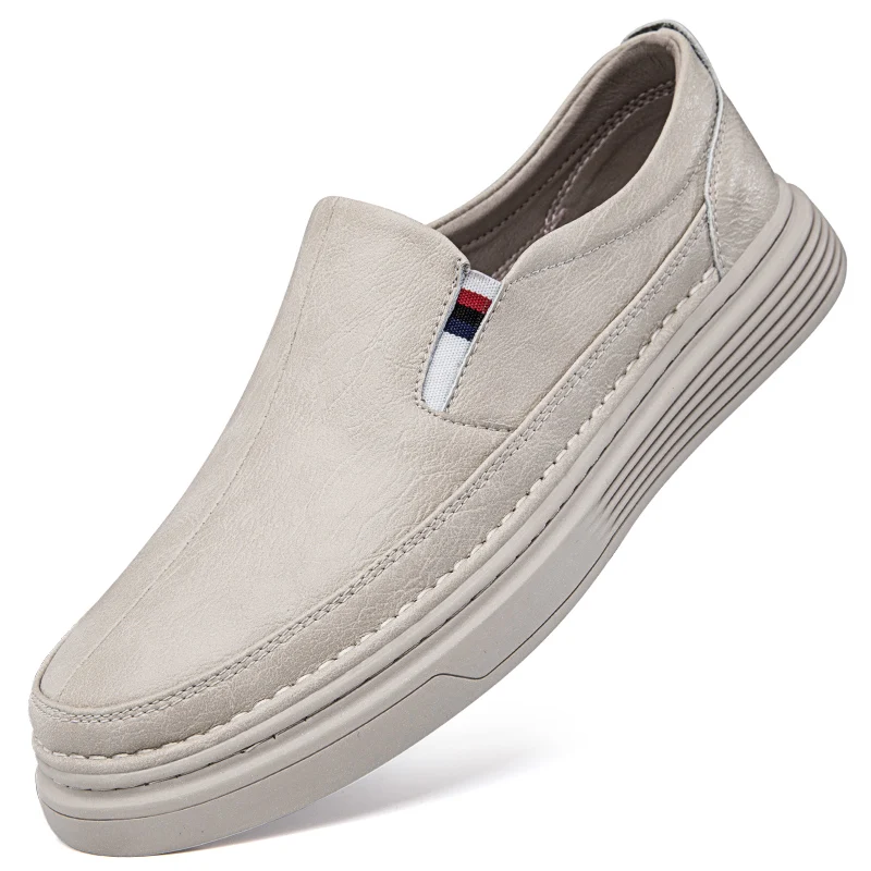 Spring Outdoor Oxford Shoes Comfortable Massage Soles Casual Shoes Men's Loafers High Quality Flat Sole Genuine Leather Shoes