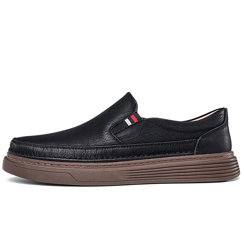 Spring Outdoor Oxford Shoes Comfortable Massage Soles Casual Shoes Men's Loafers High Quality Flat Sole Genuine Leather Shoes