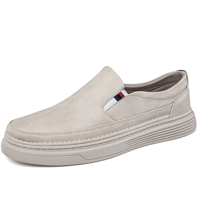 Spring Outdoor Oxford Shoes Comfortable Massage Soles Casual Shoes Men's Loafers High Quality Flat Sole Genuine Leather Shoes