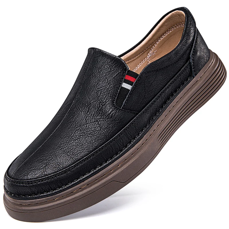 Spring Outdoor Oxford Shoes Comfortable Massage Soles Casual Shoes Men's Loafers High Quality Flat Sole Genuine Leather Shoes