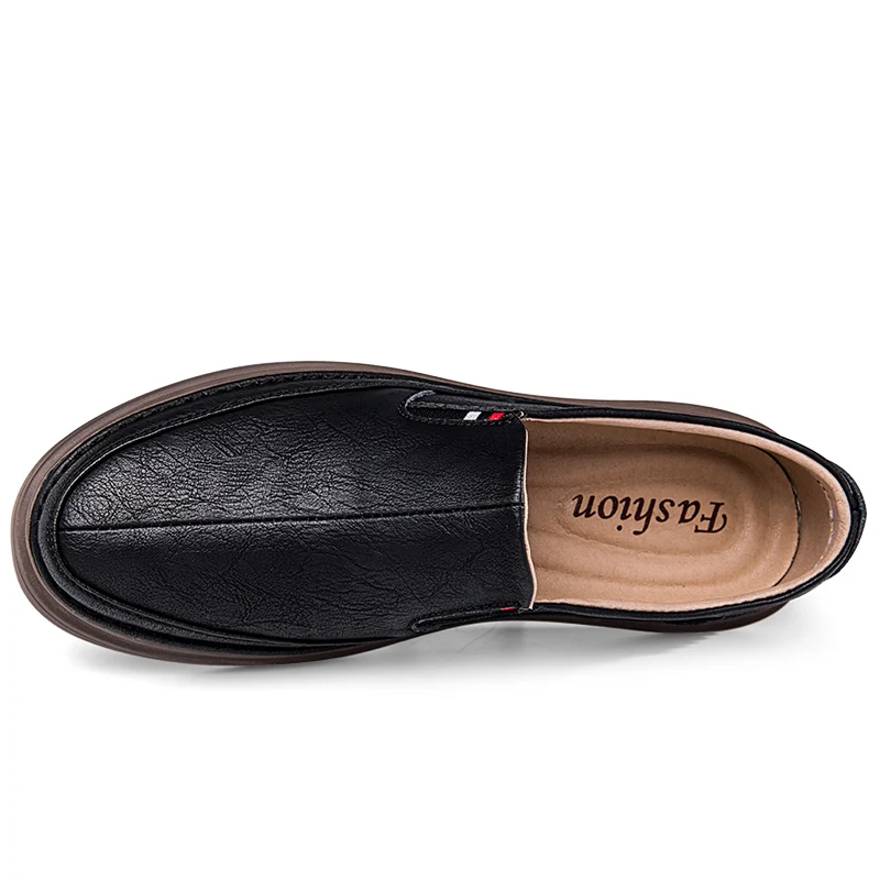 Spring Outdoor Oxford Shoes Comfortable Massage Soles Casual Shoes Men's Loafers High Quality Flat Sole Genuine Leather Shoes