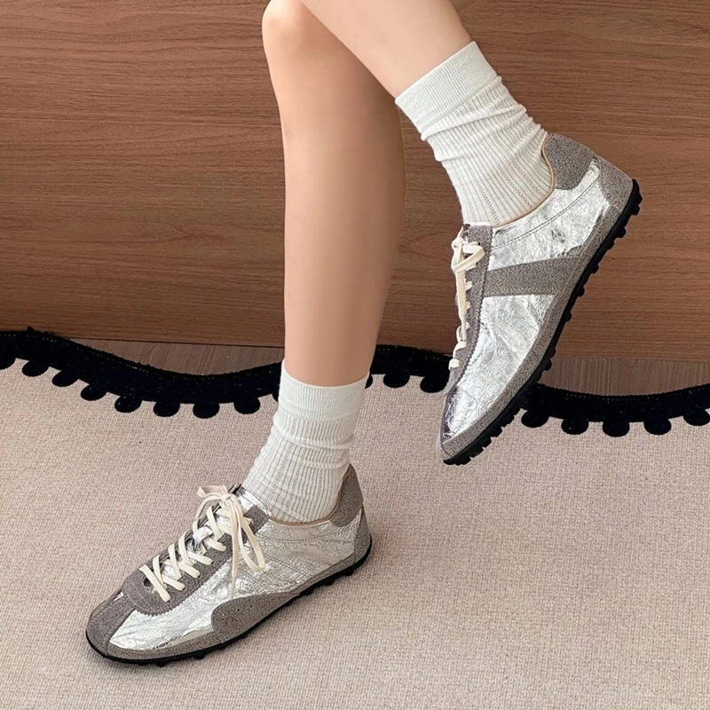 AIYUQI 2026 New Women's Suede Sneakers shoe Retro Casual Flats German training shoes Non-slip Rubber Sole Shoes Women