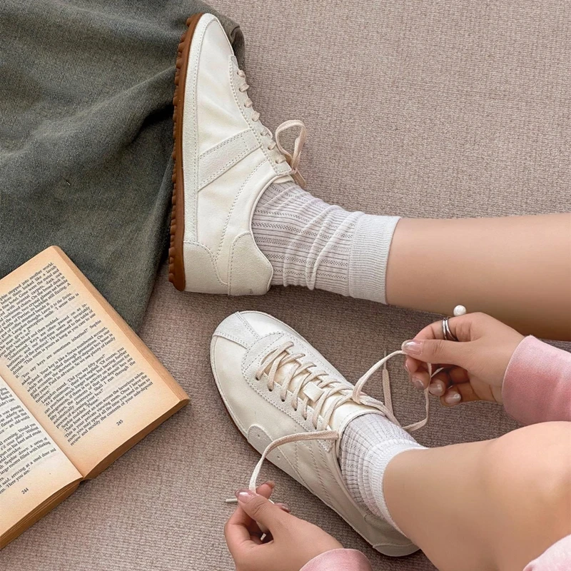 AIYUQI 2026 New Women's Suede Sneakers shoe Retro Casual Flats German training shoes Non-slip Rubber Sole Shoes Women