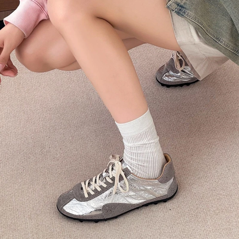 AIYUQI 2026 New Women's Suede Sneakers shoe Retro Casual Flats German training shoes Non-slip Rubber Sole Shoes Women