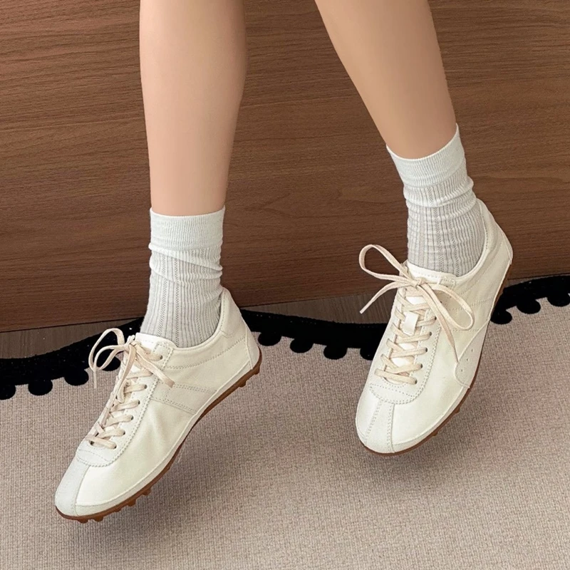 AIYUQI 2026 New Women's Suede Sneakers shoe Retro Casual Flats German training shoes Non-slip Rubber Sole Shoes Women