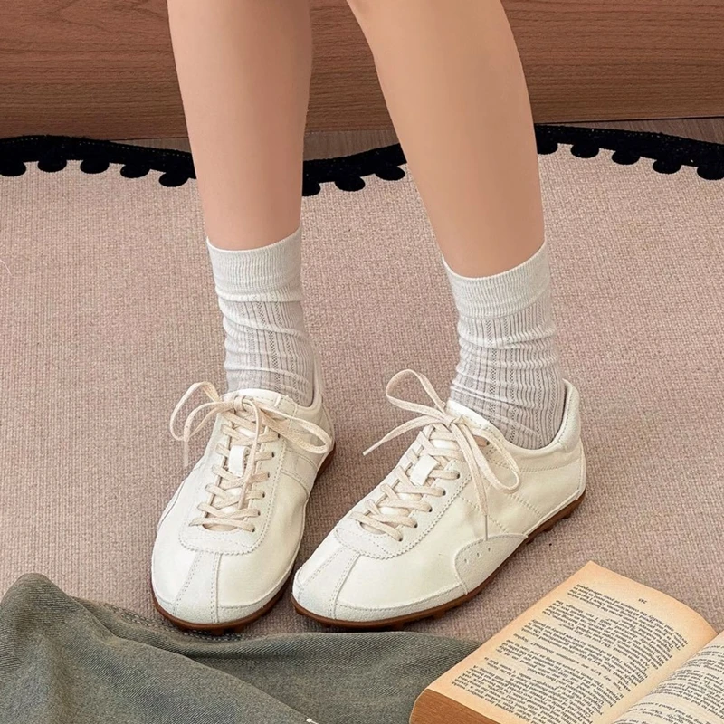 AIYUQI 2026 New Women's Suede Sneakers shoe Retro Casual Flats German training shoes Non-slip Rubber Sole Shoes Women