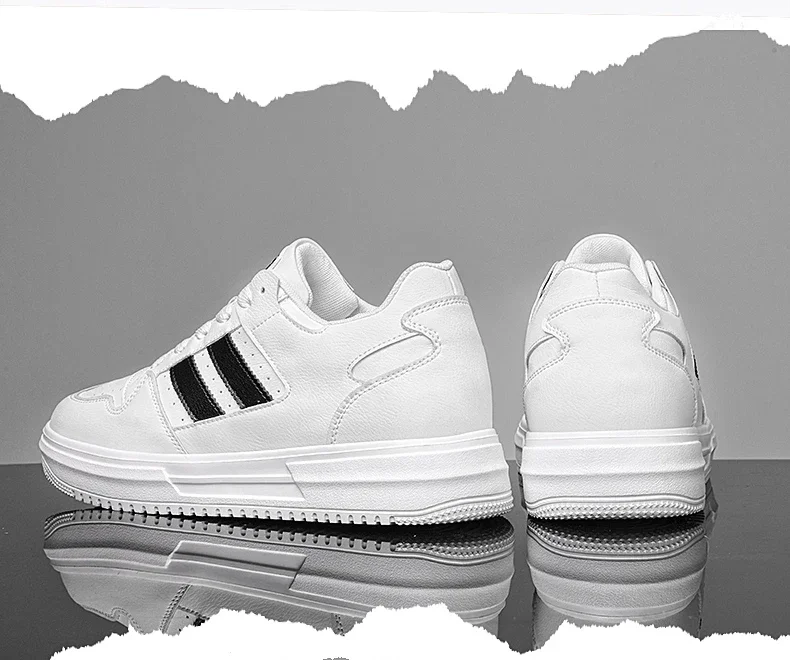 Luxury Elevator Shoes Men Women Sneakers Height Increasing Shoes Invisible 6cm 8cm 10CM Heighten Sports Taller Lift White Shoes