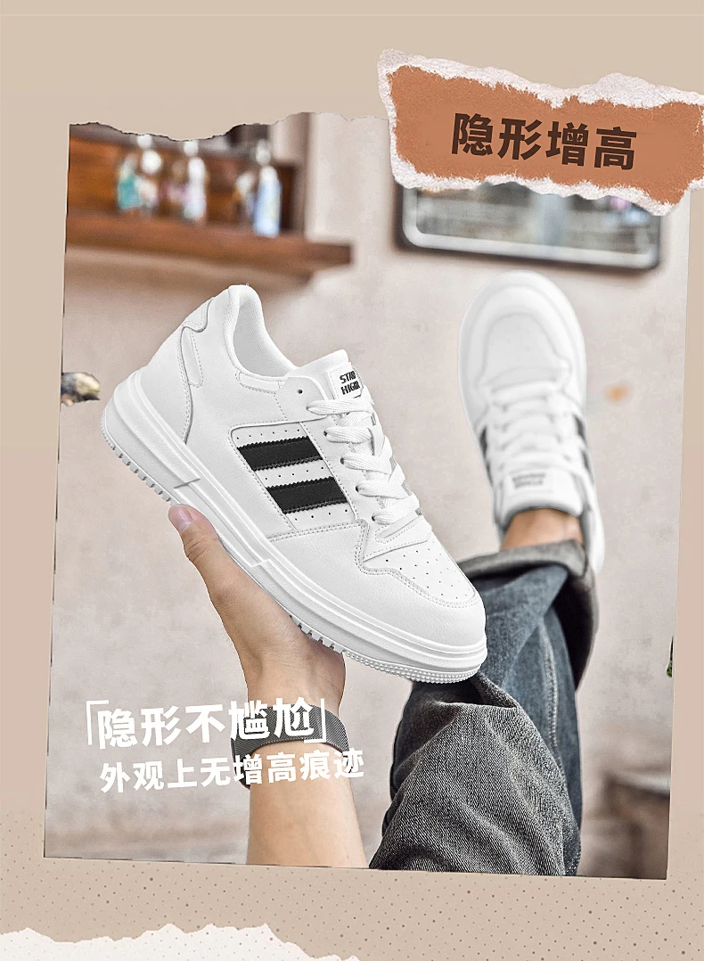 Luxury Elevator Shoes Men Women Sneakers Height Increasing Shoes Invisible 6cm 8cm 10CM Heighten Sports Taller Lift White Shoes