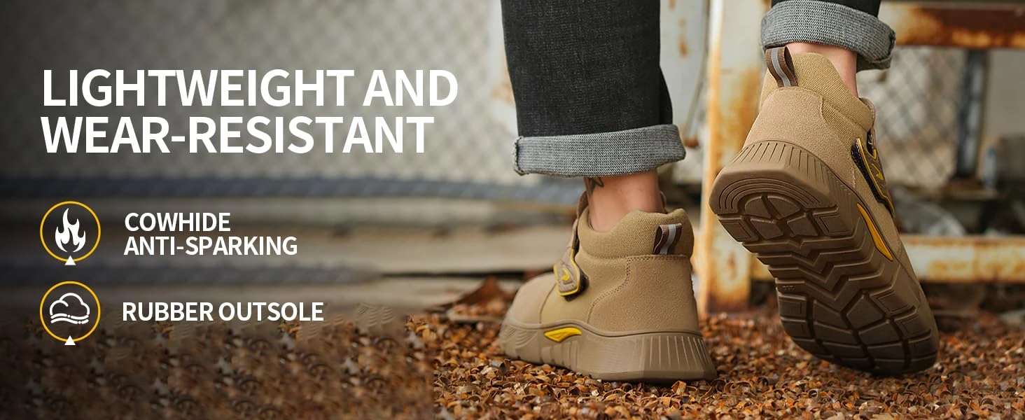 Wear Resistant Men's Safety Boots Soft Work Sneakers Anti Impact Anti Piercing Fashion Comfort Outdoor Men's Shoes