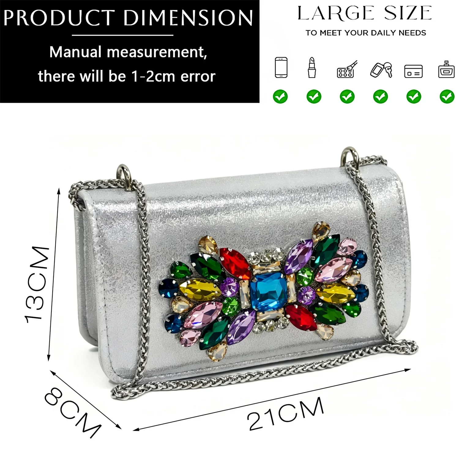 Italian Fashion Banquet Shoes and Bags African Women's Hand Bags with Rhinestone Decoration and Women's High Heels
