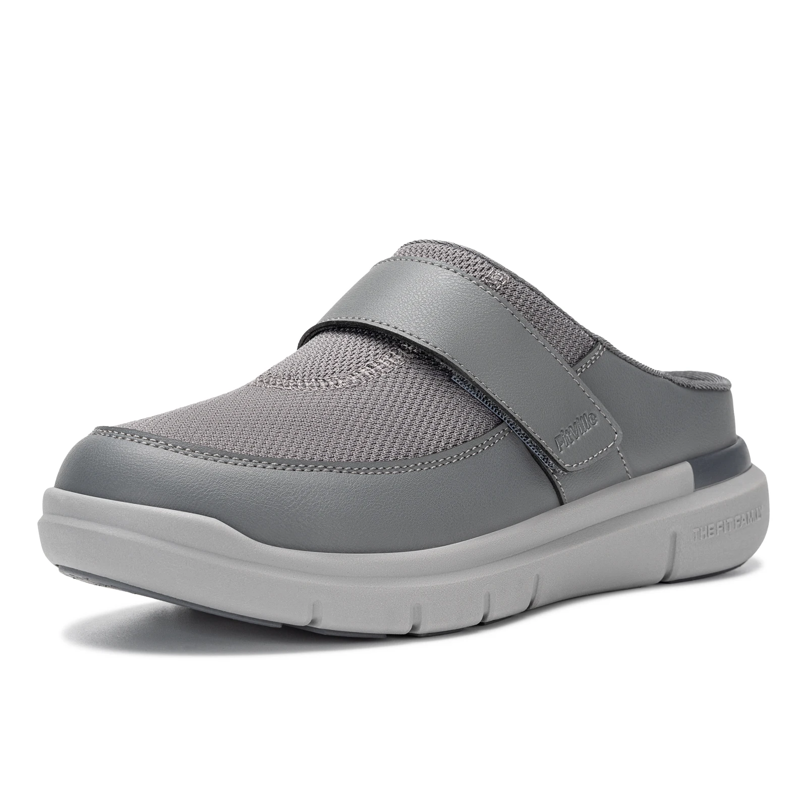 Fittington Wide Diabetic Slippers For Men Indoors Walking Diabetic Men's Shoes Slip-On Mules Clogs For Swollen Feet Adjustable