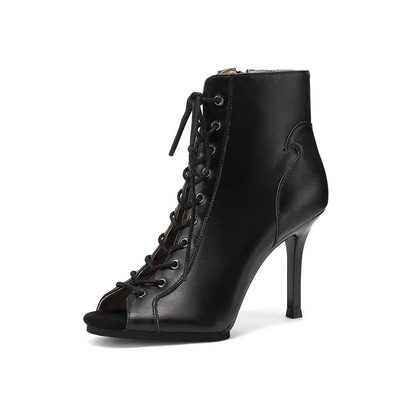Customizable Lace-Up Boots Jazz Latin Dance Special High Heels Sexy Dance Heels Shoes Ankle Boots Outdoor Women's Sandals