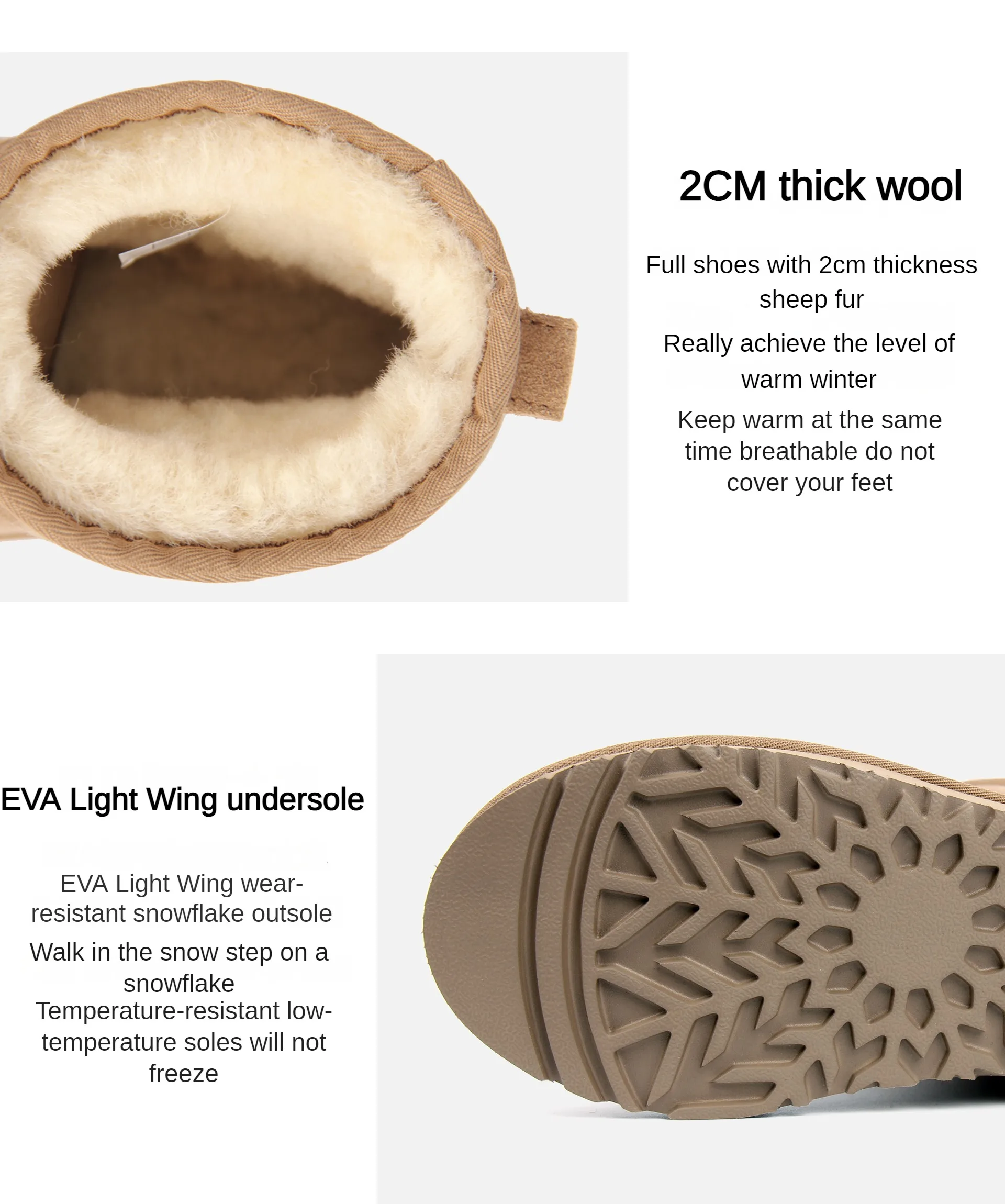 2026 New Classic mini Snow Boots. Combining Sheepskin and Genuine Leather, Winter Fashionable and Casual Warm Boots