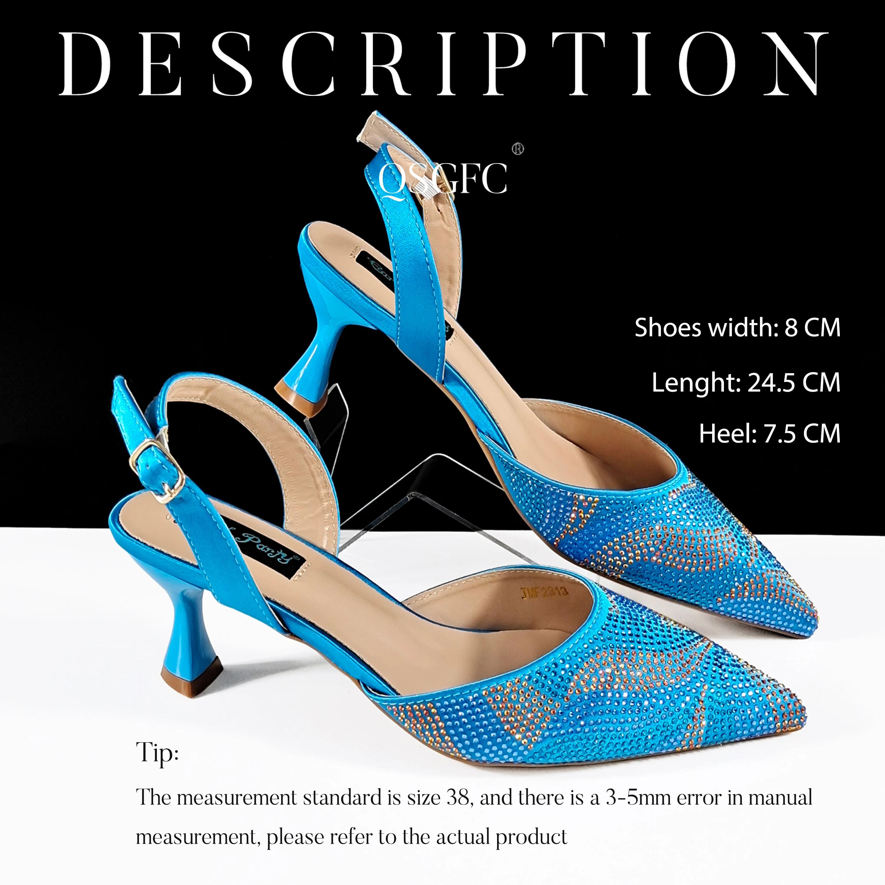 Festive Elegance Spot Goods Dazzling Heels and Chic Long Bag Clutch Perfect Combination Of Shoes And Bag for Special Occasions