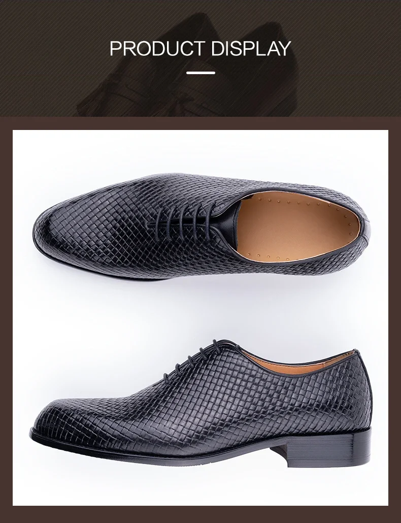 Men's Italian Oxford Pointed Toe Grid Pattern Dress Shoes Luxury Wedding | Chaussures Homme de Luxe | 명품신발 | Sapatos Masculinos