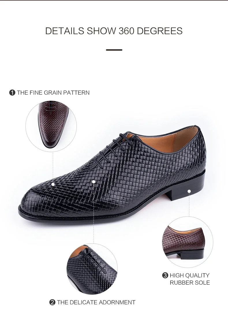 Men's Italian Oxford Pointed Toe Grid Pattern Dress Shoes Luxury Wedding | Chaussures Homme de Luxe | 명품신발 | Sapatos Masculinos