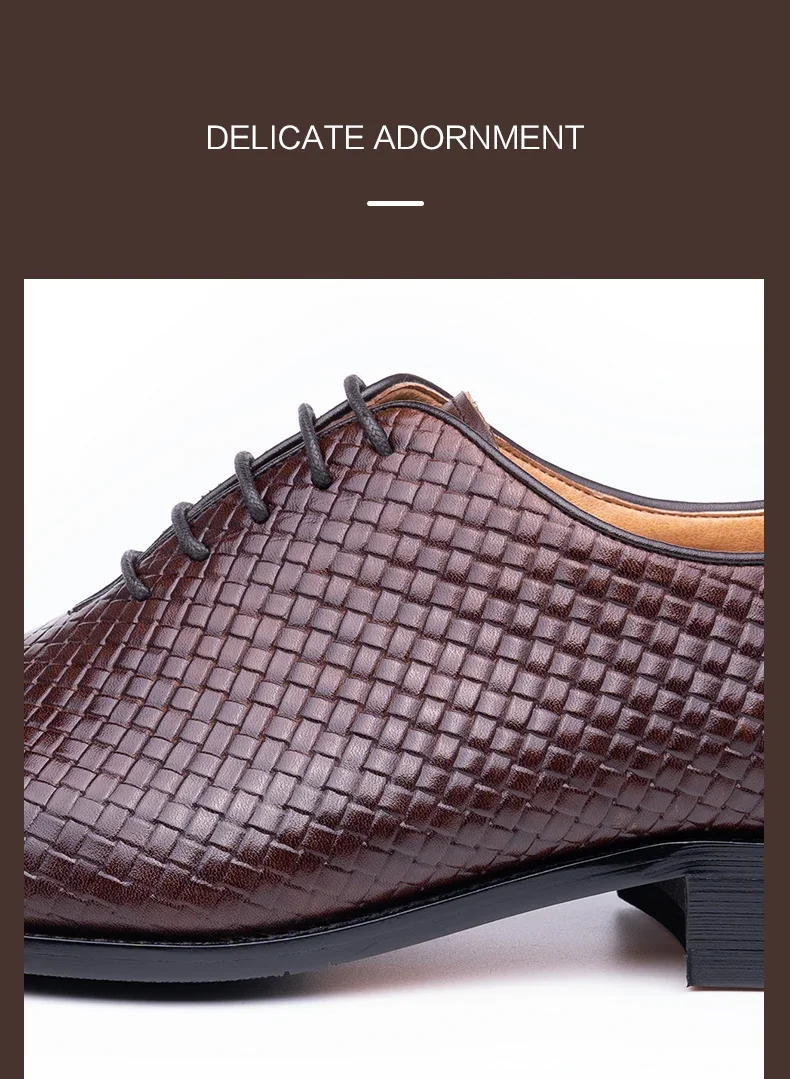 Men's Italian Oxford Pointed Toe Grid Pattern Dress Shoes Luxury Wedding | Chaussures Homme de Luxe | 명품신발 | Sapatos Masculinos