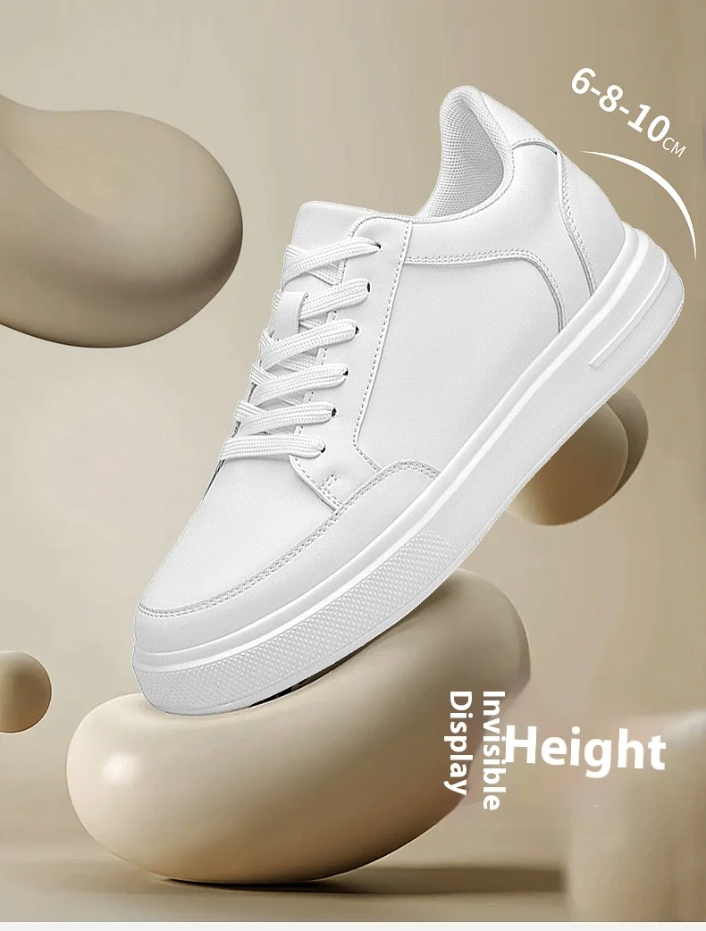 Men Sneakers Elevator Shoes Women Breathable Sports Casual Board Shoes Comfortable Platform Hidden Inner Heightening Shoes 8cm