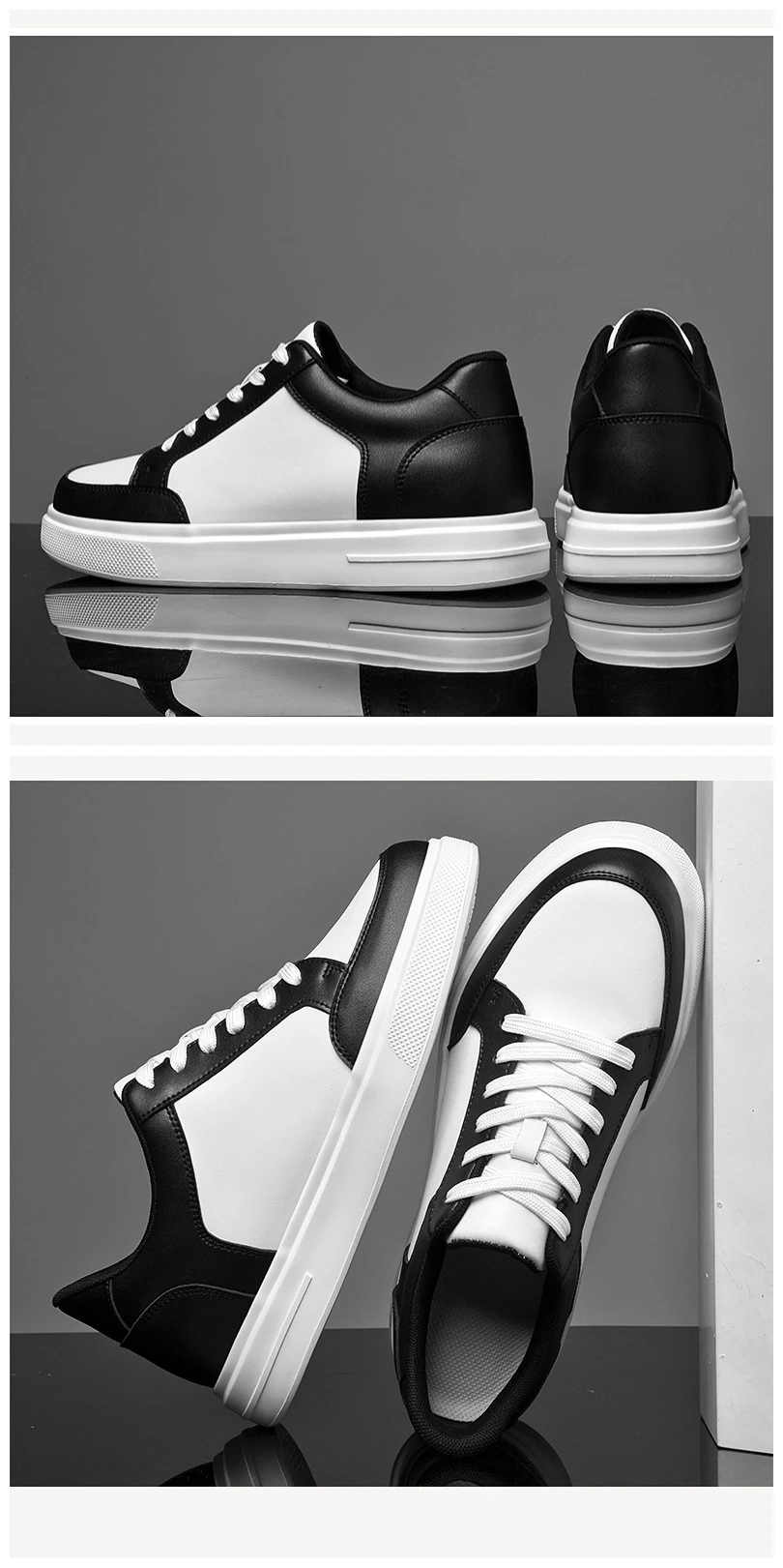 Men Sneakers Elevator Shoes Women Breathable Sports Casual Board Shoes Comfortable Platform Hidden Inner Heightening Shoes 8cm