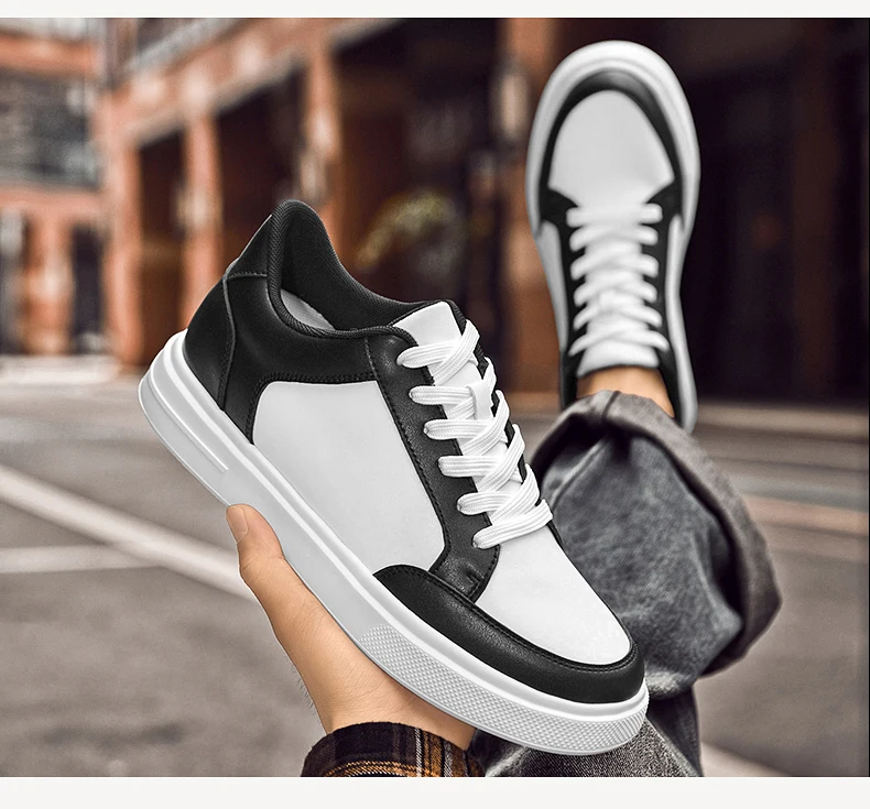 Men Sneakers Elevator Shoes Women Breathable Sports Casual Board Shoes Comfortable Platform Hidden Inner Heightening Shoes 8cm