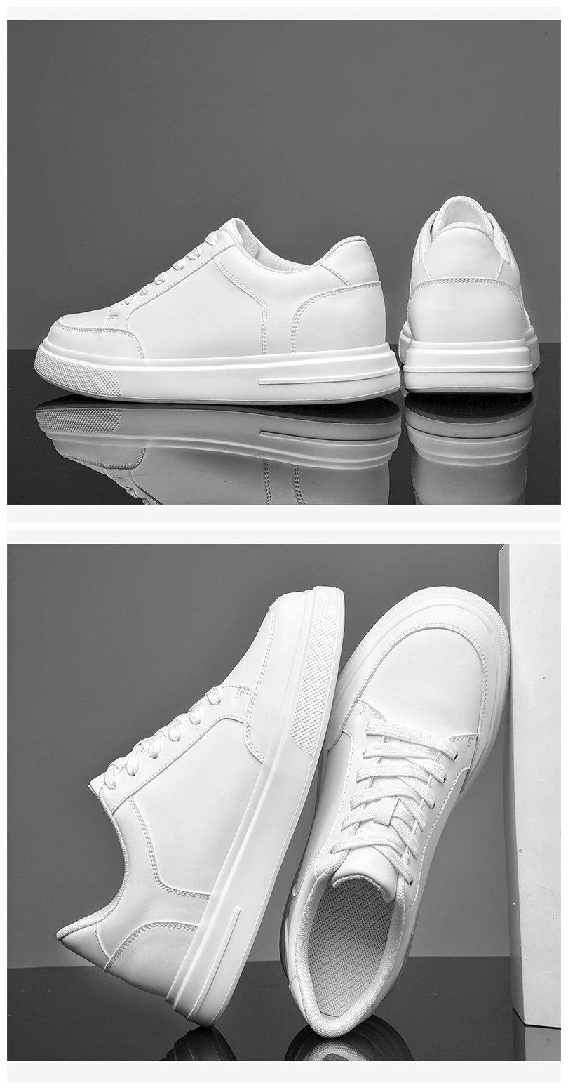 Men Sneakers Elevator Shoes Women Breathable Sports Casual Board Shoes Comfortable Platform Hidden Inner Heightening Shoes 8cm