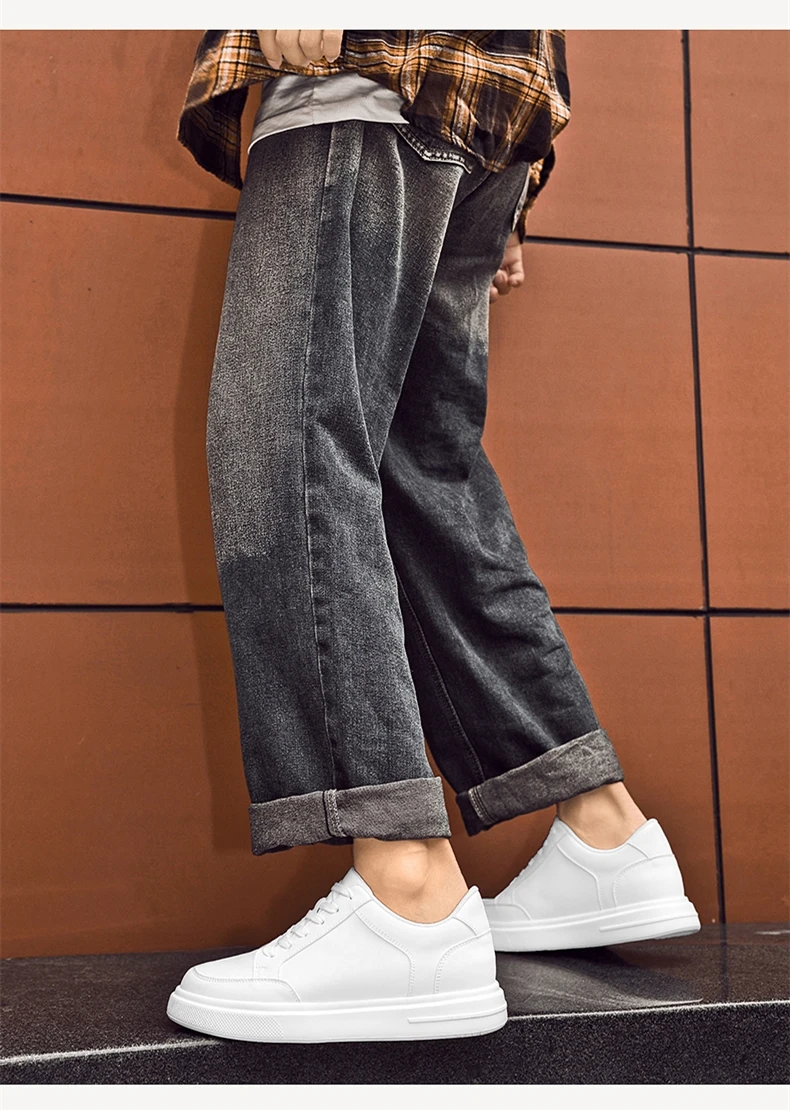 Men Sneakers Elevator Shoes Women Breathable Sports Casual Board Shoes Comfortable Platform Hidden Inner Heightening Shoes 8cm