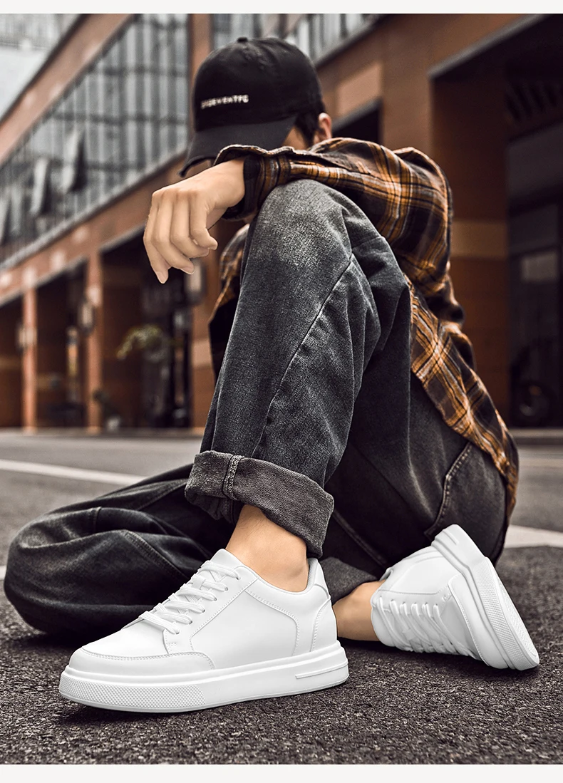 Men Sneakers Elevator Shoes Women Breathable Sports Casual Board Shoes Comfortable Platform Hidden Inner Heightening Shoes 8cm