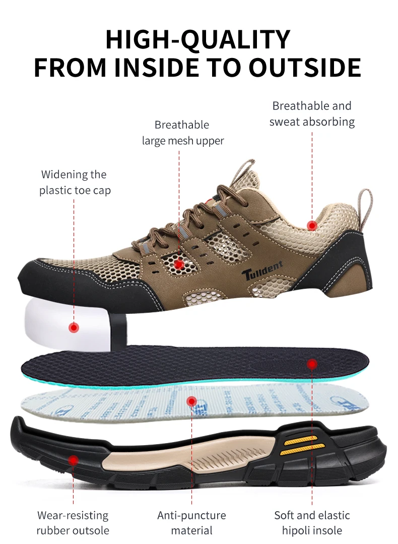 Safety Shoes, Anti Smashing and Anti Stabbing Work Shoes, Sports Shoes, Lightweight and Breathable Safety Boots, Insulated Shoes