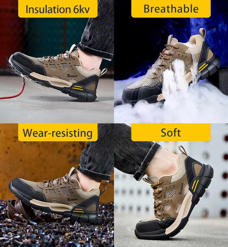 Safety Shoes, Anti Smashing and Anti Stabbing Work Shoes, Sports Shoes, Lightweight and Breathable Safety Boots, Insulated Shoes