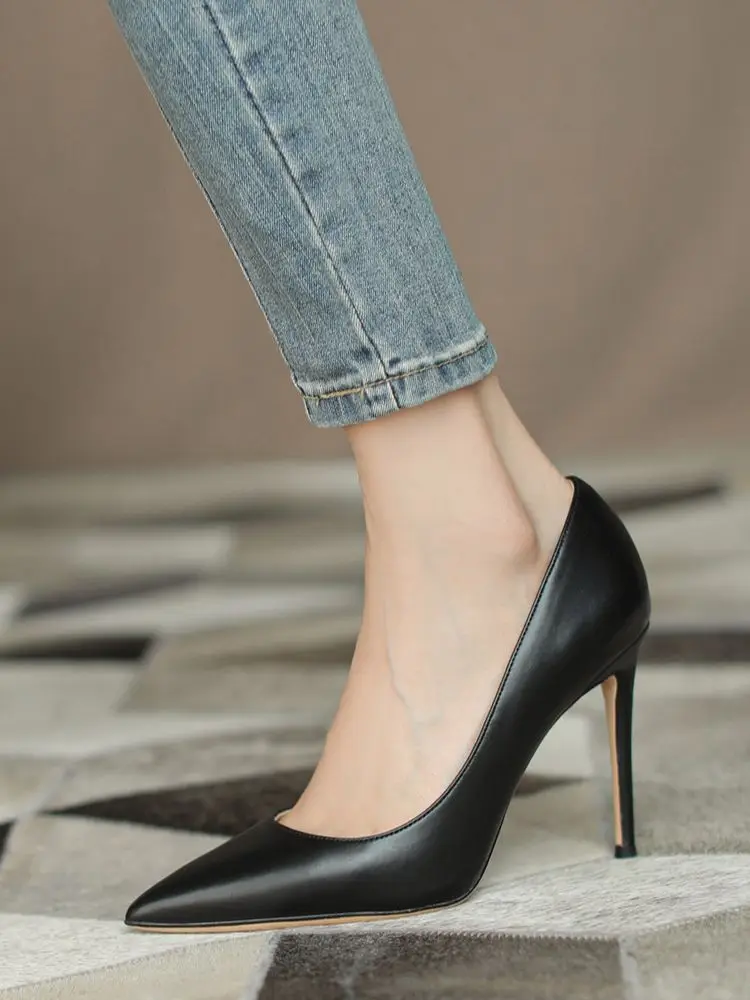 Heels for Women Luxury Matte Black Women's High Heels Shoes Dress Pumps Sexy Party Pointed Toe Stilettos Prom Ladies Shoes Women