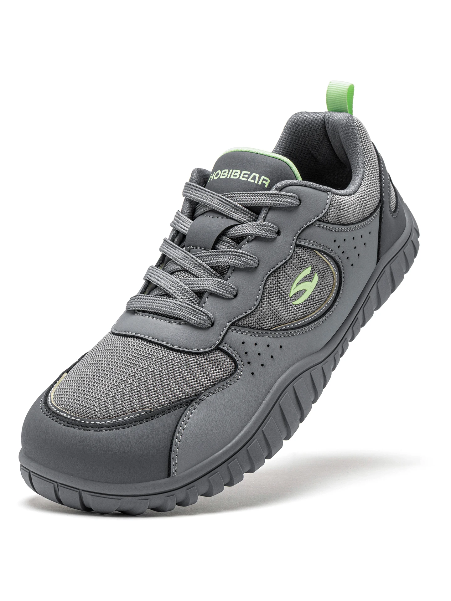 HOBIBEAR Unisex Wide Toe Sneakers Comfortable Walking Shoes Lace Up Outdoor Travel Breathable Running Sneakers