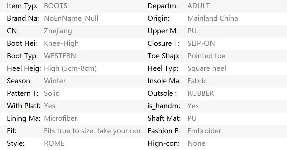 Embroidery Women Western Cowboy Boots Fashion Slip On Thick Heel Knight Long Booties Retro Style Autumn Winter Female Shoes