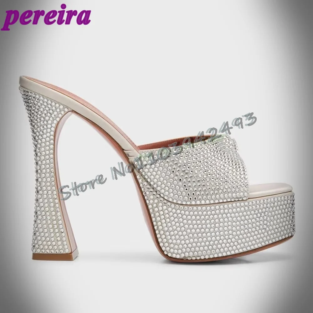 Black Velvet Platform Sandals Square Chunky Heels Women's High Heel Shoes for Party Wedding Female Dress Shoe Platform Sandals w