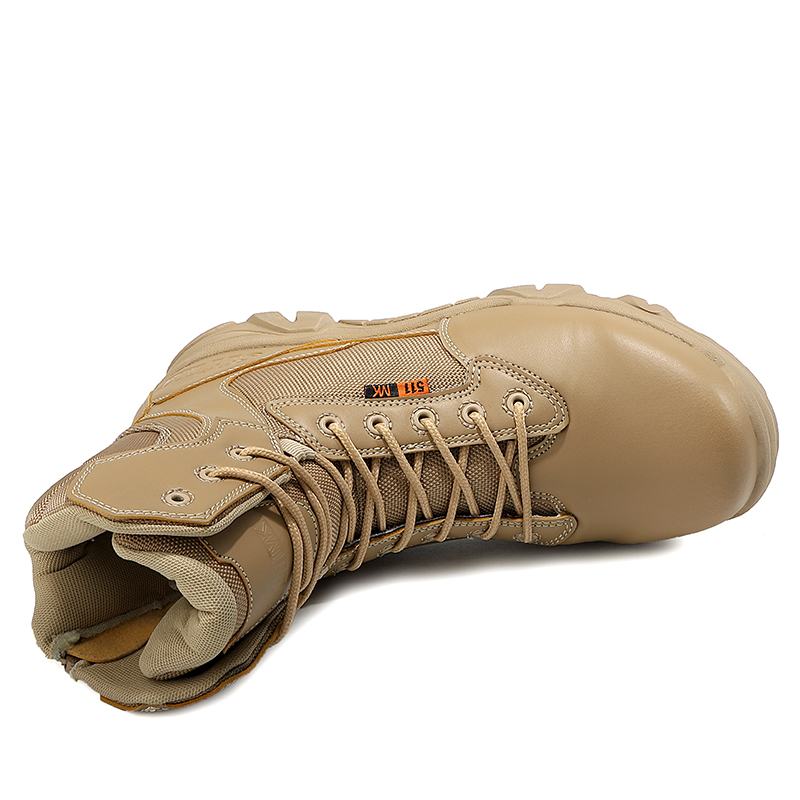 Leather Combat Man Tactical Boots Waterproof Field Training Safety ShoesHigh Cut Breathable Boots Men Shoes