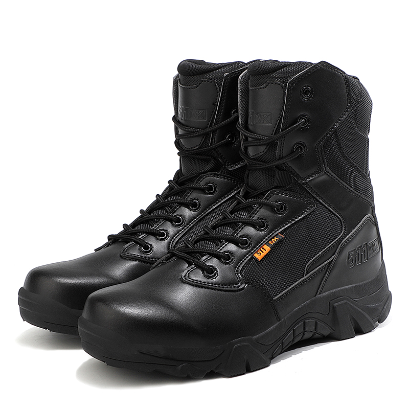 Leather Combat Man Tactical Boots Waterproof Field Training Safety ShoesHigh Cut Breathable Boots Men Shoes