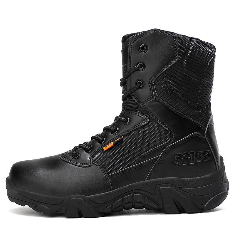 Leather Combat Man Tactical Boots Waterproof Field Training Safety ShoesHigh Cut Breathable Boots Men Shoes