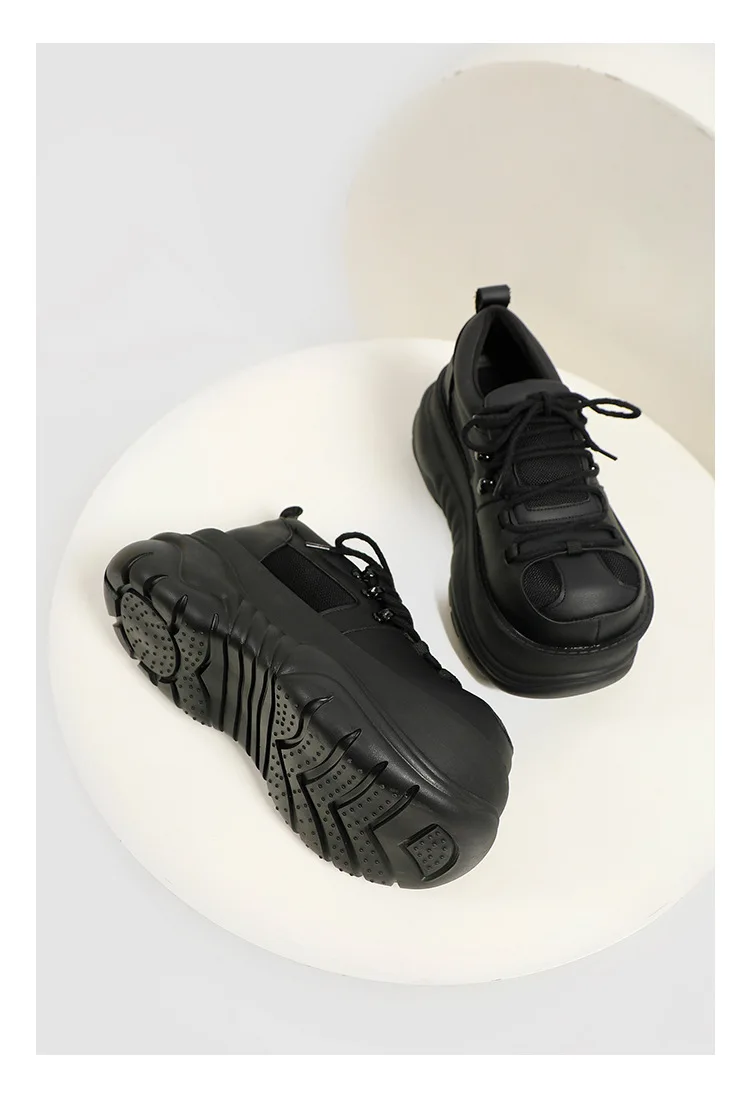 2025 New Harajuku Ugly Cute Platform Versatile Big Head Niche Design Cake Derby Shoes Women