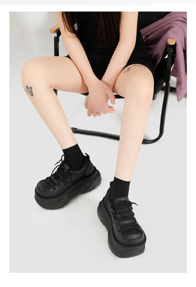2025 New Harajuku Ugly Cute Platform Versatile Big Head Niche Design Cake Derby Shoes Women
