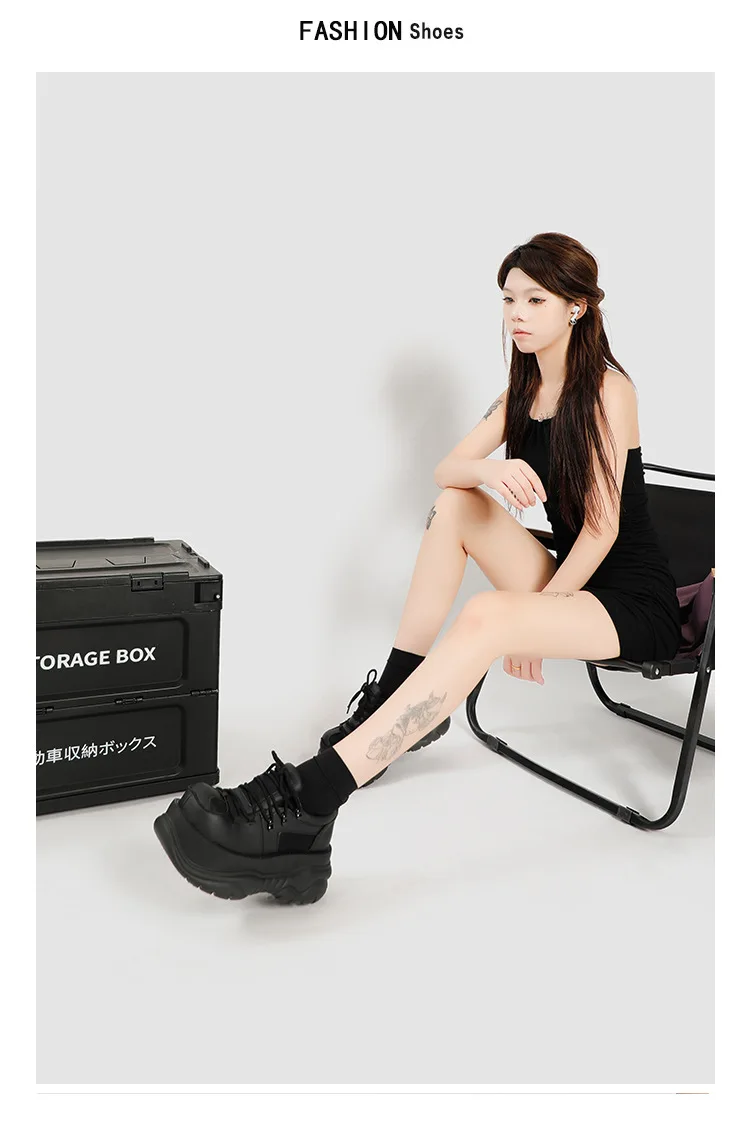 2025 New Harajuku Ugly Cute Platform Versatile Big Head Niche Design Cake Derby Shoes Women