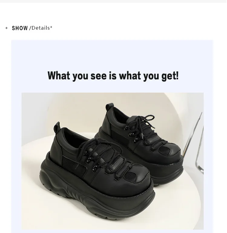 2025 New Harajuku Ugly Cute Platform Versatile Big Head Niche Design Cake Derby Shoes Women