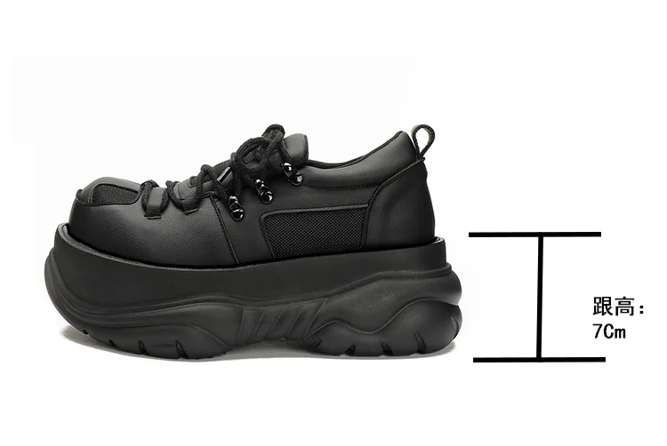 2025 New Harajuku Ugly Cute Platform Versatile Big Head Niche Design Cake Derby Shoes Women