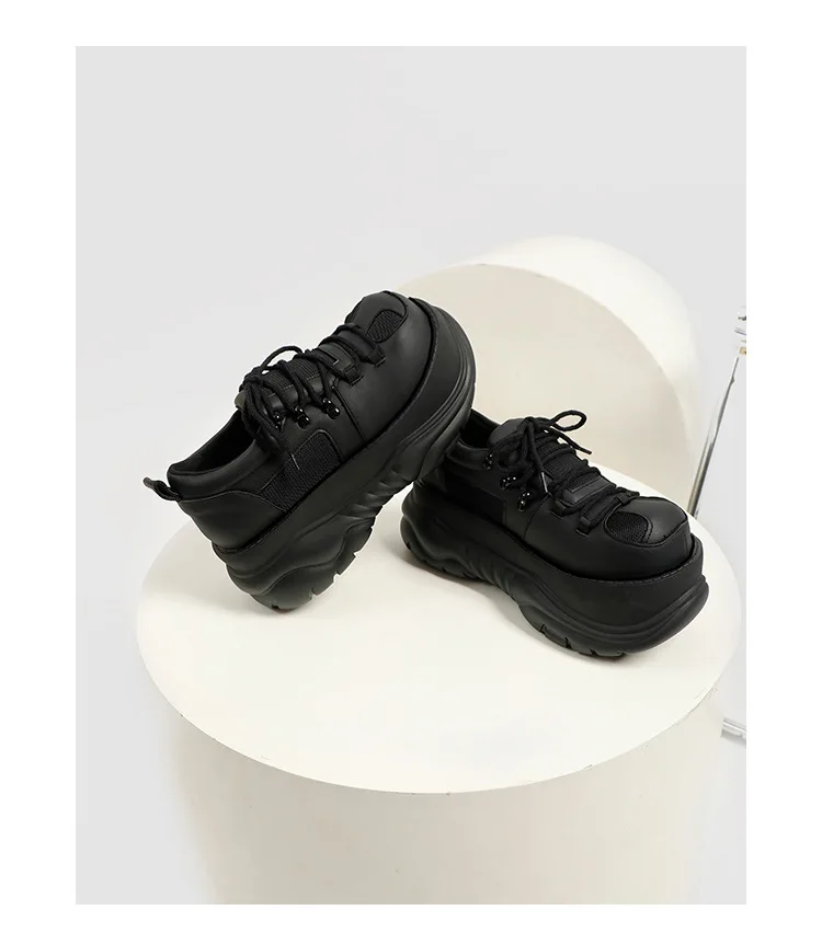 2025 New Harajuku Ugly Cute Platform Versatile Big Head Niche Design Cake Derby Shoes Women