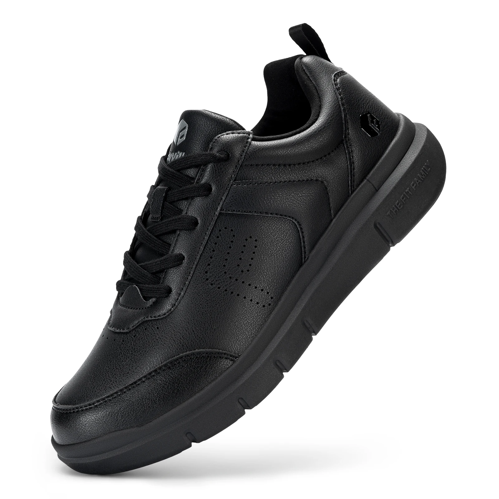 FitVille Men's Casual Leather Shoes Wide Width Walking Shoes Outdoor Lightweight for Swollen Feet Relieve Foot Pain