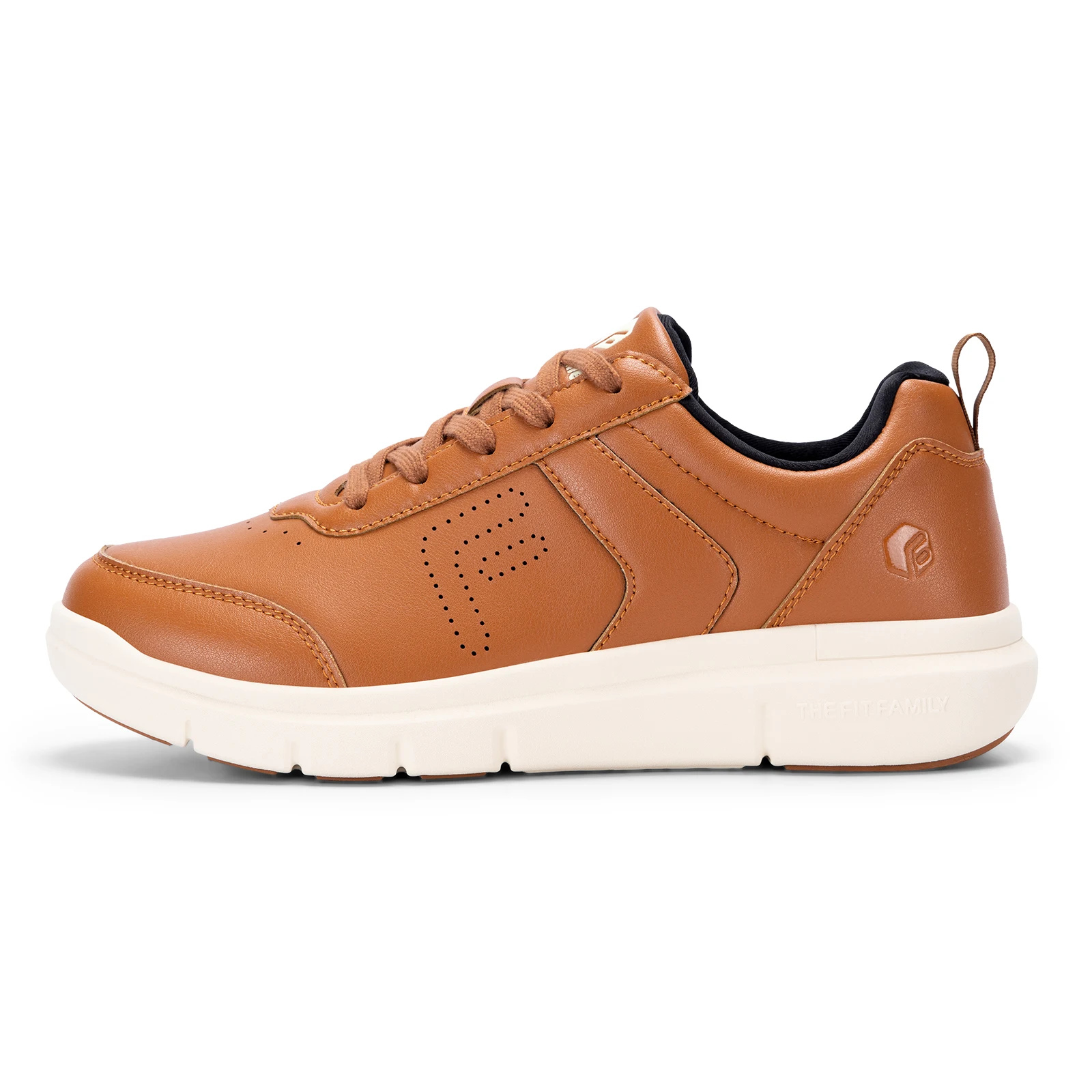 FitVille Men's Casual Leather Shoes Wide Width Walking Shoes Outdoor Lightweight for Swollen Feet Relieve Foot Pain