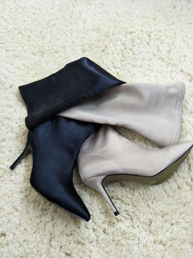 Eilyken Black Thigh High Women Boots Over The Knee Elastic Stretch Sexy Nightclub Shoes Long Zapatillas Mujer