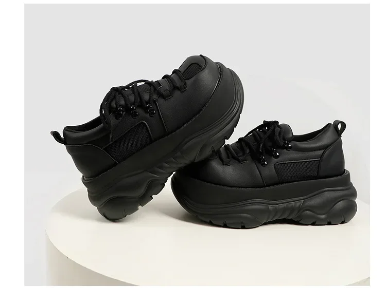 2025 New Women Harajuku Ugly Cute Platform Versatile Big Head Niche Design Cake Derby Shoes