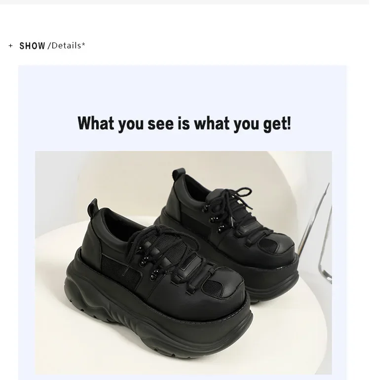 2025 New Women Harajuku Ugly Cute Platform Versatile Big Head Niche Design Cake Derby Shoes